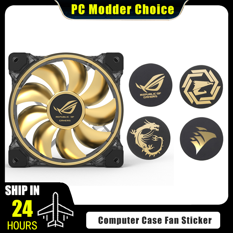 Pc Gaming Upgrades - Computer Case Fan Logo Sticker, ROG