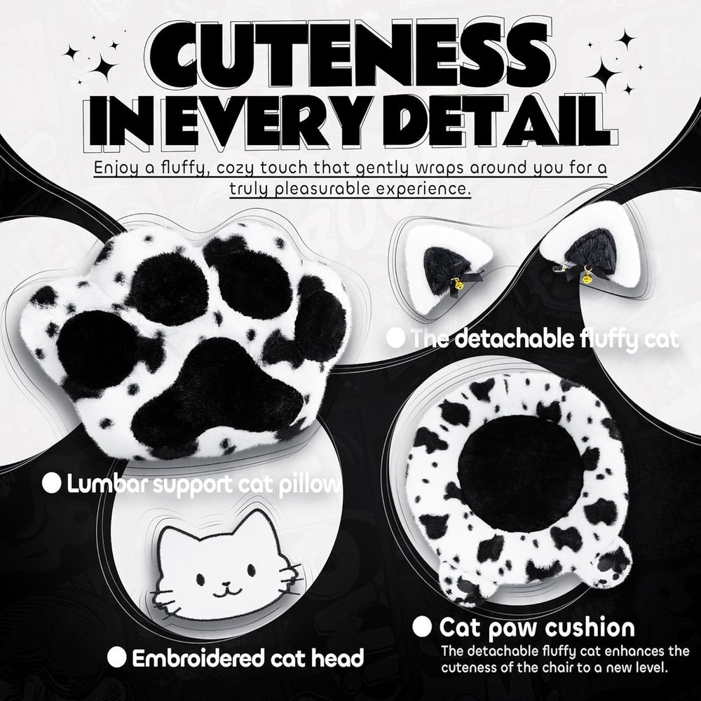 Gaming Chair Cute with Cat Ear - Pc Gaming Girl ulasan dan harga