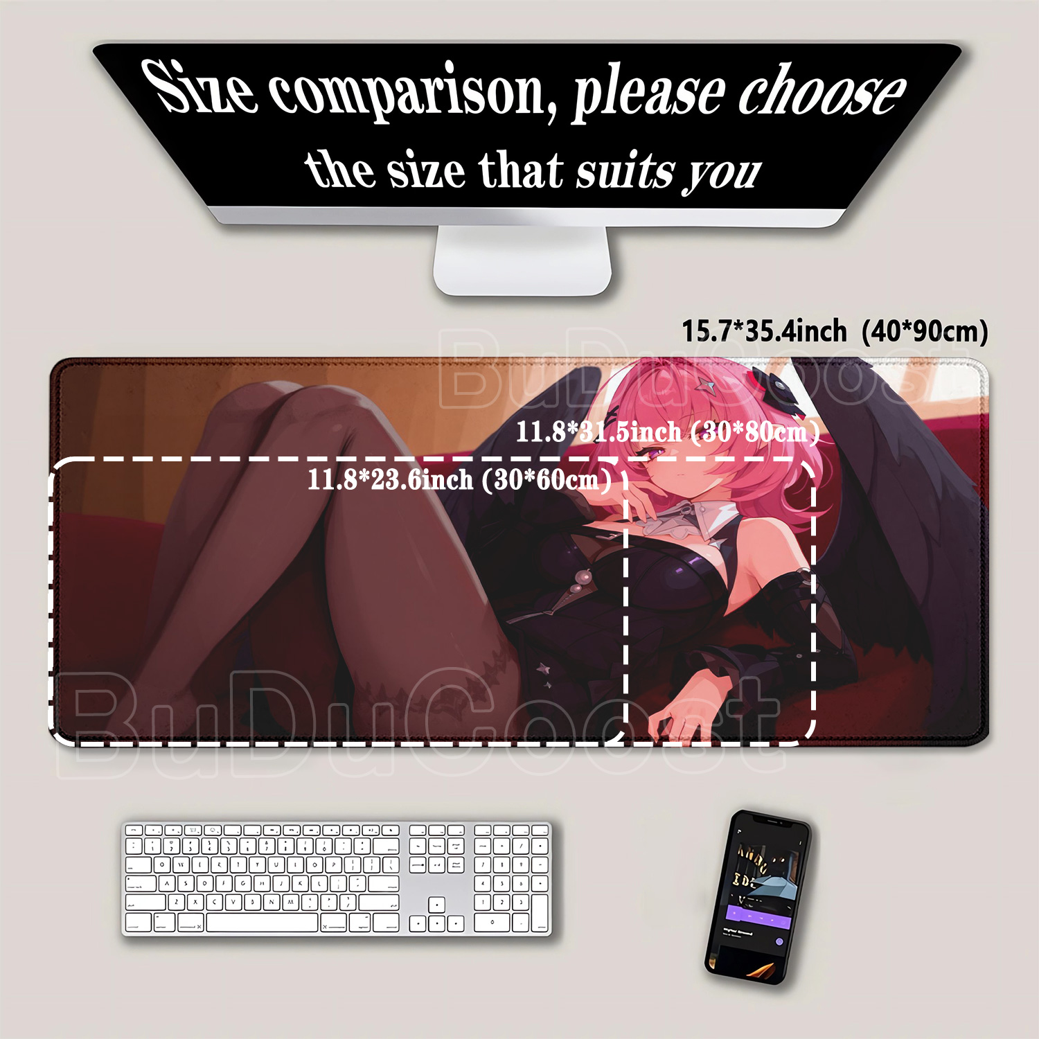 Mousepad HD Printing New Remie - Pc Gaming Girl ulasan dan harga