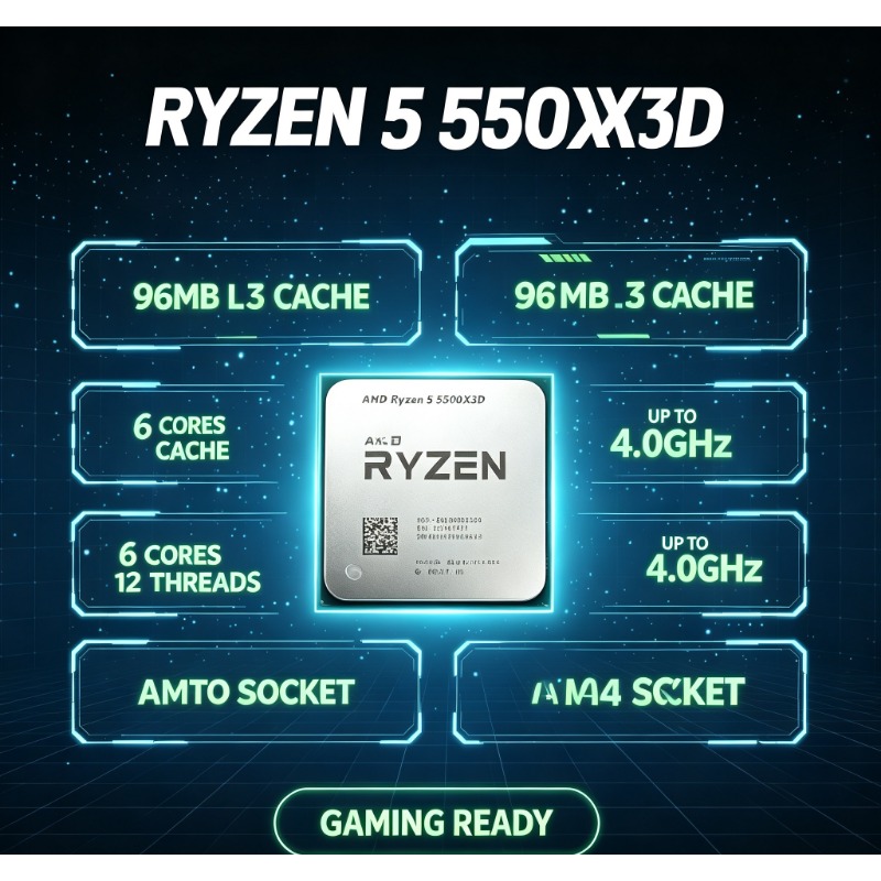 AMD Ryzen 5 5500X3D DIY Gaming - Pc Gaming Ryzen 5 ulasan dan harga