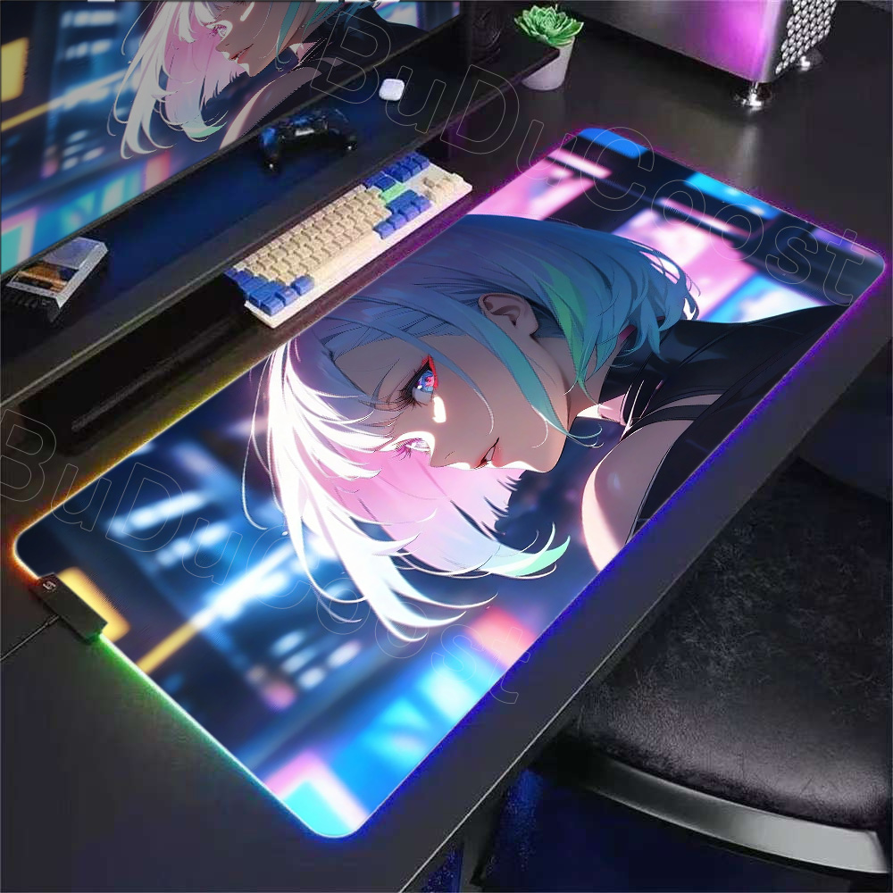 HD Anime Girl Mouse Pad RGB De - Pc Gaming Girl ulasan dan harga